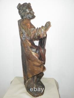 MoiseAPOTRE/ANCIENNE STATUE RELIGIEUSE/BOIS SCULPTé/H. 55cm/XIXèmeXVIIIème