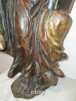 MoiseAPOTRE/ANCIENNE STATUE RELIGIEUSE/BOIS SCULPTé/H. 55cm/XIXèmeXVIIIème
