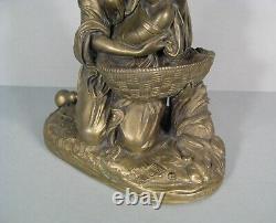 Moïse Sauvé Des Eaux Sculpture Bronze Ancien Signé Charles Cumberworth