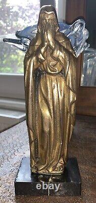 Mystique dévotion ancienne statue en bronze pleurant ou pleureuse