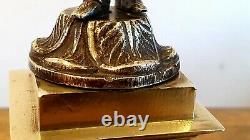 Napoléon Bonaparte sculpture/ statue ancienne sur socle en bronze/Hauteur 27 cm