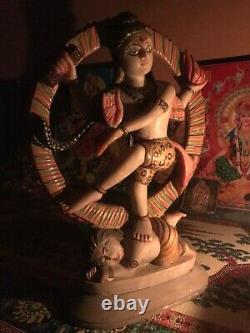 Nataraja Dieu Shiva Sculpture Statue ancienne Marbre Inde Hindou Fait main Durga