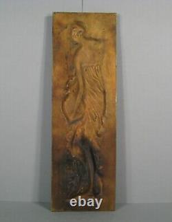 Nymphe Porteuse D'eau Bas-relief Bronze Ancien D'après Goujon Fontaine Innocents