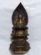 Oeuvre D'art Ancienne Statue Assise Bouddha Amida Sculpture Sur Bois Art Anci