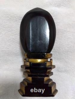 Oeuvre d'art ancienne statue assise Bouddha Amida sculpture sur bois art anci