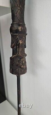 Old Bronze Animal Sculpture Africa. Statue bronze ancien Afrique pipe Cameroun