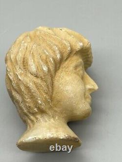 Ornement de statue ancienne sculpture tête pierre marbre prince du Proche-Orient