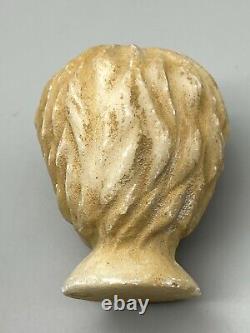 Ornement de statue ancienne sculpture tête pierre marbre prince du Proche-Orient