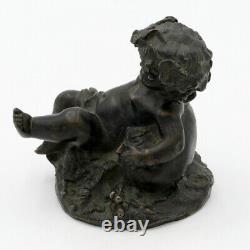 Petit bronze dans le goût de Clodion Bacchus enfant fin XVIIIè début XIXè ancien