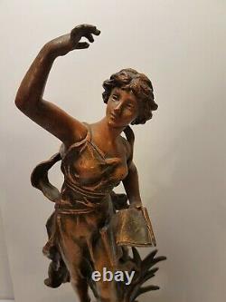 Poesie sculpture statue ancienne Elegante Auguste Moreau