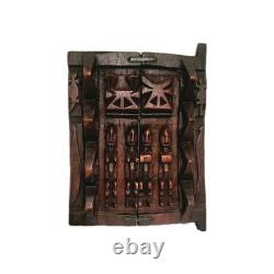 Porte De Grenier ancienne sculptée sur bois Dogon Mali Afrique sculpture