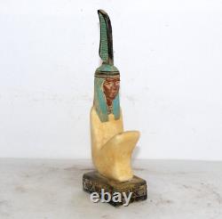 RARE ANCIENNE STATUE EGYPTIENNE ANTIQUE ISIS Taille Pharoh Stone Lord Of Trut