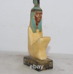 RARE ANCIENNE STATUE EGYPTIENNE ANTIQUE ISIS Taille Pharoh Stone Lord Of Trut