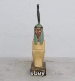 RARE ANCIENNE STATUE EGYPTIENNE ANTIQUE ISIS Taille Pharoh Stone Lord Of Trut