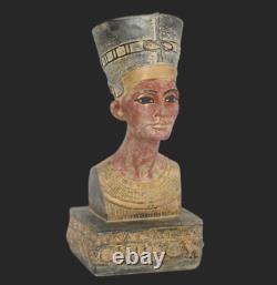 RARE ANCIENNE STATUE EGYPTIENNE ANTIQUE tête de reine Néfertiti pierre hist