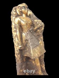 RARE ANCIENNE STATUE EGYPTIENNE sculpture hiéroglyphique du roi Toutankhamon