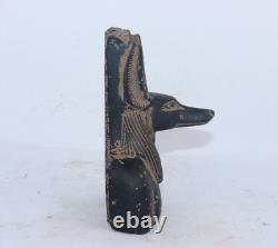 RARE ANCIENNE STATUE PHARAONIQUE EGYPTIENNE ANTIQUE ANUBIS tête Old Egypt -EG