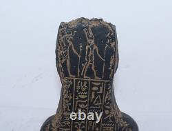 RARE ANCIENNE STATUE PHARAONIQUE EGYPTIENNE ANTIQUE ANUBIS tête Old Egypt -EG