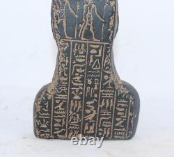 RARE ANCIENNE STATUE PHARAONIQUE EGYPTIENNE ANTIQUE ANUBIS tête Old Egypt -EG