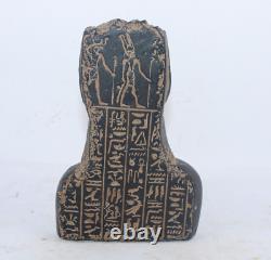 RARE ANCIENNE STATUE PHARAONIQUE EGYPTIENNE ANTIQUE ANUBIS tête Old Egypt -EG