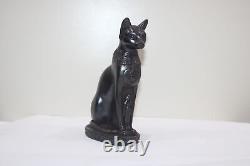 RARE ANCIEN ÉGYPTIEN ANTIQUE Bastet Cat Bast Statue Pierre (CA) Egypte Histoire