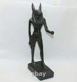 RARE ANCIEN ÉGYPTIEN ANUBIS ANUBIS Stand Statue Pierre Pharaon Egypte Histoire