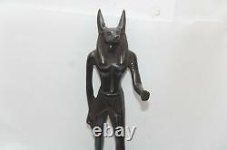 RARE ANCIEN ÉGYPTIEN ANUBIS ANUBIS Stand Statue Pierre Pharaon Egypte Histoire