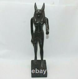 RARE ANCIEN ÉGYPTIEN ANUBIS ANUBIS Stand Statue Pierre Pharaon Egypte Histoire