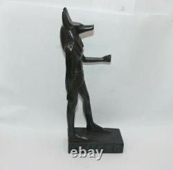 RARE ANCIEN ÉGYPTIEN ANUBIS ANUBIS Stand Statue Pierre Pharaon Egypte Histoire