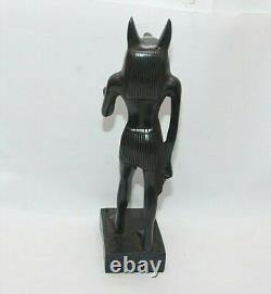 RARE ANCIEN ÉGYPTIEN ANUBIS ANUBIS Stand Statue Pierre Pharaon Egypte Histoire