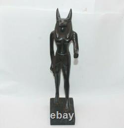 RARE ANCIEN ÉGYPTIEN ANUBIS ANUBIS Stand Statue Pierre Pharaon Egypte Histoire