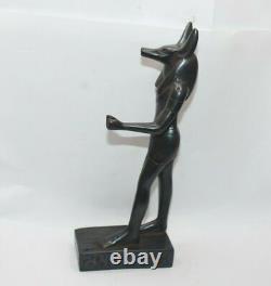 RARE ANCIEN ÉGYPTIEN ANUBIS ANUBIS Stand Statue Pierre Pharaon Egypte Histoire