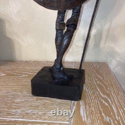 RARE Ancien Grand Don Quixote Quichotte OURO Sculpture Statue En Bois Sculpté
