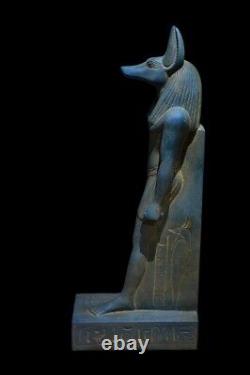 REPLIQUE STATUE EGYPTIENNE ANCIENNE Grande Sculpture Pierre Dieu Anubis Jackal