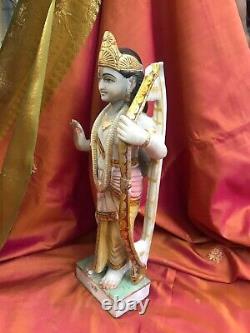 Ram Dieu Hindou Statue ancienne Marbre Sculpture Inde Temple Rama Asie A2