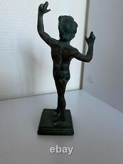 Rare Ancienne statue Antique Romaine ou Grecque Divinité Dieu en Bronze