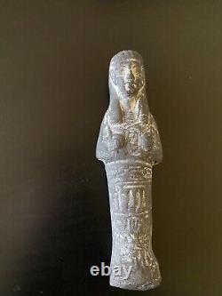 Rare Ancienne statue Egyptienne Ouchebti en terre cuite Shabti Archéologie