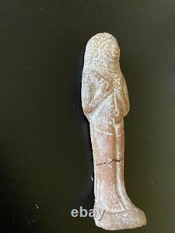 Rare Ancienne statue Egyptienne Oushebti en terre cuite Oubsheti Archéologie n°1