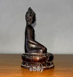 Rare Bouddha ancien en bronze ou metal, XVIII°-XIX°, Asie