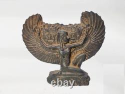 Rare Statue Pierre Ancienne Égyptienne De La Déesse Isis Sculpture Ailée Fait