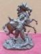 Rare Ancien Magnifique Grande Statue Scene De Chasse 19 Eme Cheval Homme & Cerf