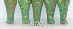 Rare ancienne égyptienne antique 5 statues ushabtis égyptologie antique shabt