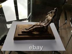 Rare ancienne sculpture femme nue en bronze signée Alain Charissoux 22 cm 4 kg