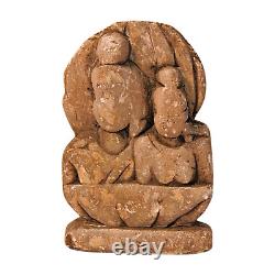 Rare ancienne sculpture statue ancienne vintage en pierre de marbre sculptée
