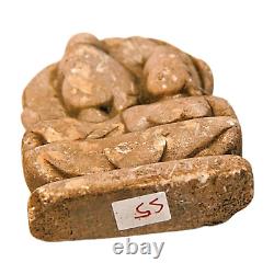 Rare ancienne sculpture statue ancienne vintage en pierre de marbre sculptée