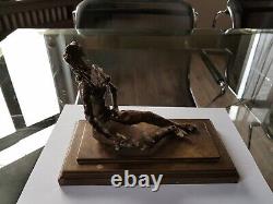 Rare ancienne sculpture statue femme nue en bronze signée Alain Charissoux 1989