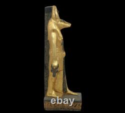 Rare ancienne statue ancienne de la déesse égyptienne Anubis dieu de l'au-del