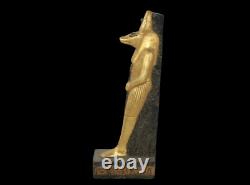 Rare ancienne statue ancienne de la déesse égyptienne Anubis dieu de l'au-del