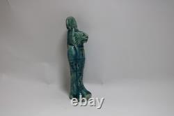 Rare ancienne statue de déesse égyptienne sekhmet tête de lion sculpture en p