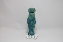Rare ancienne statue de déesse égyptienne sekhmet tête de lion sculpture en p